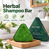 Shampoing Solide Anti-Chute aux Herbes, Feuille d'Arbustif et Huile d'Usma, Contrôle du Sébum, Favorise la Croissance Capillaire, Traitement du Cuir Chevelu, OEM & ODM