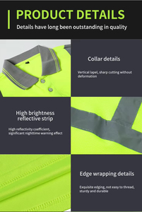 Camisetas Polo de Seguridad para Trabajo, Manga Larga con Bolsillo para Hombre, Diseño Personalizado, Transpirables, Impermeables, de Alta Visibilidad, de Poliéster - Product Image 4