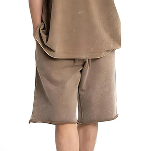Ensemble 2 pièces homme grande taille tendance : T-shirt imprimé délavé et short de sport décontracté, respirant et séchage rapide - Product Image 5