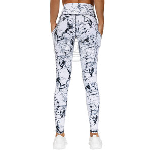 Leggings sur mesure pour femmes, taille mi-haute, respirants, longueur genou, qualité professionnelle, vente en gros - Product Image 3