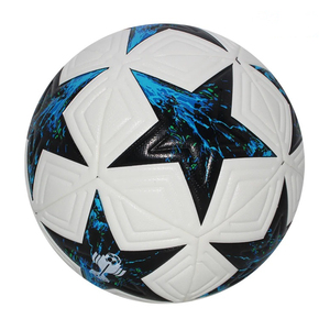 Nouveau ballon de football taille 5, équipement d'entraînement de football thermocollé, PU blanc, 1 pièce/sac en PP, vessie NSR 410-440 - Product Image 1