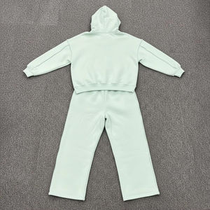 Survêtements décontractés à capuche unisexe pour adultes, taille personnalisée, logo personnalisé, coupe évasée, coupe-vent, respirant, écologique, grande taille, vente en gros - Product Image 2