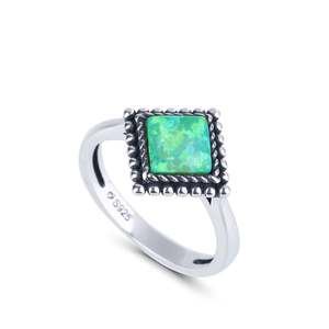 Jeulia Fairy Princess <b>Opal</b> Gemstone <b>Ring</b>-<b>Gold</b> & Rhodium Plated Fashion Jewelry - Product Image 2