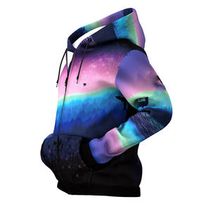 Sweat-shirts à manches longues pour hommes, personnalisables par sublimation, fermeture éclair, tissu polaire en polyester chaud, motif de fermeture éclair 3D, impression intégrale, design pour hommes - Product Image 2