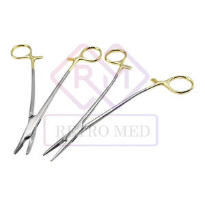 คีมจับเข็มทันตกรรม 18 ซม. เครื่องมือแพทย์สำหรับทันตกรรม เครื่องมือผ่าตัด คีมจัดฟันสีทอง ชุดเครื่องมือ - Product Image 2