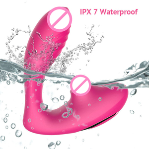 Vibrateur portable en silicone télécommandé, 10 modes, double stimulation, sûr pour le corps, étanche, USB, jouet érotique sexy, boîte - Product Image 2