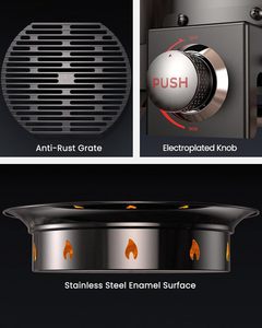 Modern Hand Finished India Metal <b>Fire</b> <b>Pit</b> Natural Gas Portable Design for Outdoor Garden Heating Terrace Decoration 9999 BTU - Product Image 4