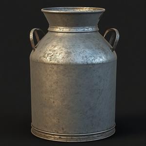 Lata de leche galvanizada clásica rústica con acabado decorativo Ideal para el hogar tradicional al aire libre granja cocina y jardín estilo - Product Image 2