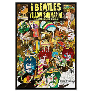 โปสเตอร์เรือดำน้ำสีเหลืองพร้อมเทคนิคการพิมพ์ออฟเซตที่สะดุดตาเพื่อกราฟิกที่คมชัดยิ่งขึ้น - Product Image 1