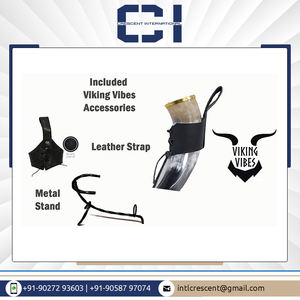 Top Deal sur la tasse de corne à boire naturelle fabriquée à la main tasse de bière de marque privée polie corne à boire décorative - Product Image 4