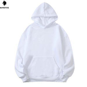 เสื้อมีฮู้ดแบบสวมศีรษะสำหรับผู้ชายขนาด00-500 GSM เสื้อแบบเปิดไหล่ตกแบบเรียบมีน้ำหนักมาก - Product Image 1