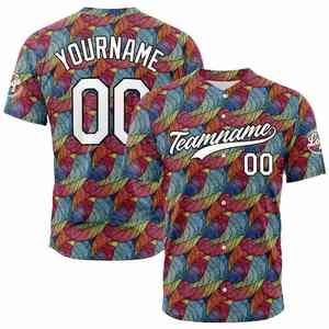 Camisetas Deportivas Personalizadas de Poliéster Sublimado para Béisbol y Sóftbol, para Hombre y Mujer, con Bordado Impreso para Adultos - Product Image 1
