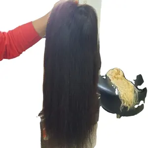 Grosir 100% Wig Renda Depan Rambut Manusia Perawan untuk Wanita Proses dengan Ketela Human Hair Extensions from Indonesia