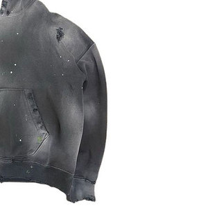 เสื้อฮู้ดโอเวอร์ไซส์สำหรับผู้ชายผ้าซักเสื้อมีลาย3D ปักโลโก้ไฮสตรีทระบายอากาศได้ดีแบบสวมหัวสำหรับฤดูหนาว - Product Image 3