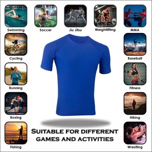 Camiseta de compresión de manga corta MMA Rashguard para hombre, camiseta de gimnasio de secado rápido con logotipo personalizado OEM Fightwear Pakistán - Product Image 5