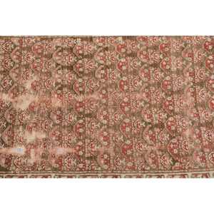 Vintage Rug, Accent 2.8x5.4 ft Turkish Rug, <b>Red</b> Moroccan <b>Wool</b> Rug - Product Image 4
