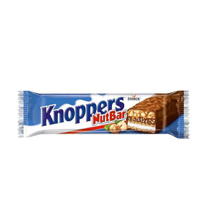 Auténticas barras de oblea Knoppers alemanas con chocolate y avellanas, 25g, paquete de 8 cajas de exhibición para distribución mayorista a supermercados - Product Image 6
