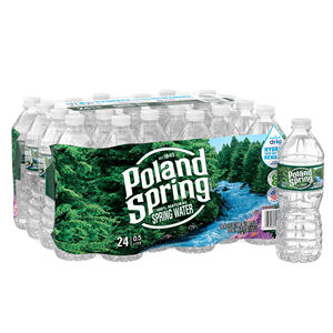Agua Pura 100% Natural Poland Spring, 23.67 Onzas Líquidas, 24 Botellas de Plástico, Certificación QS e ISO - Product Image 1