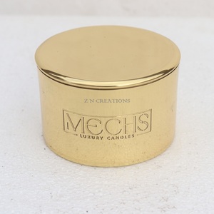 Récipient vide en laiton personnalisé de 8oz 10oz 12oz 14oz avec couvercle Récipients en cuivre de luxe pour la décoration intérieure Récipient en étain pour la fabrication de bougies - Product Image 6