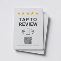 Carte de poche personnalisable NFC/QR Code en acrylique pour avis clients – Idéale pour les cafés, salons, commerces et réceptions