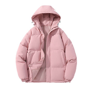 Chaqueta de invierno para hombre acolchada de gran tamaño con forro de nailon ecológico de satén acolchado grueso y cálido - Product Image 2