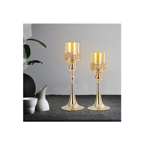 Scented Vintage Gold Plated <b>Holder</b> Taper <b>Candle</b> <b>Holder</b> Fits <b>Tapered</b> Candlesticks for Wedding Home Decor - Product Image 6