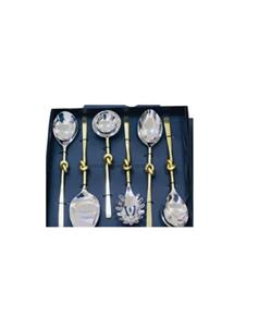 Elegante Juego de Cubiertos de Metal con Mangos Lisos y Acabado de Acero Inoxidable Pulido, Diseñado para Reuniones Formales y Comidas Informales - Product Image 1