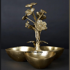 Diseño floral decorativo latón metal boda romántica uso regalo urli cuenco - Product Image 2