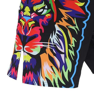 Short de combat MMA personnalisé de qualité supérieure avec impression graphique sur panneau latéral Short MMA en polyester durable avec fermeture à la taille Velcro en meilleure vente - Product Image 4