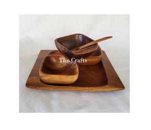 Cuencos de Madera para Servir Dátiles y Frutos Secos con Bandeja, Diseño Moderno, Servidor de Postres y Chocolates a un Precio Asequible - Product Image 2