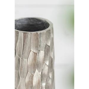 Jarrón de Metal con textura plateada, jarrón decorativo de aluminio, forma oblonga alta, jarrón de plata moderno decorativo moderno - Product Image 6