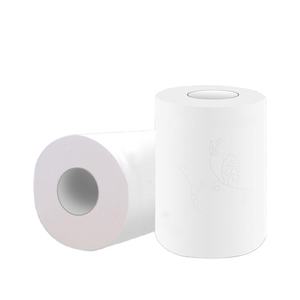 Wholesale 3 Ply Layer Printed Core Bathroom Tissue Toilet Paper Toilet Tissue <b>Roll</b> <b>Bamboo</b> Plain White Room Packaging - Product Image 6