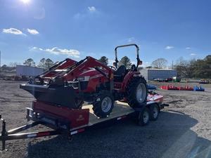 Tracteur de jardin 4x4 Massey Ferguson avec chargeur frontal, 90 CV, transmission par engrenages, tracteur multifonctionnel à roues - Product Image 5
