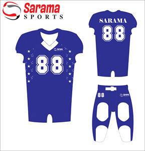 Uniformes de camisetas de fútbol de estilo americano SARAMA, las últimas técnicas bordadas impresas con nombre de equipo - Product Image 2