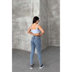 <span class=keywords><strong>Jeans</strong></span> in denim Lycra Click 7036 - Blu chiaro e Tintli - Product Image 3