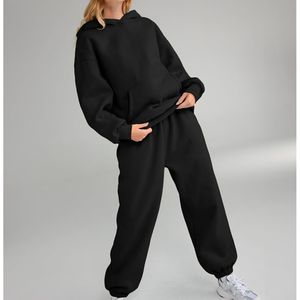 Ensemble de survêtement décontracté personnalisé avec logo OEM, sweat-shirt et pantalon de jogging pour femmes, ensemble deux pièces pour femmes, pantalon de jogging pour femmes en vente - Product Image 5