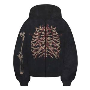 Sweat-shirts à capuche imprimés décontractés pour hommes, style tendance, poids lourd, 100% coton, prix de gros, streetwear - Product Image 6