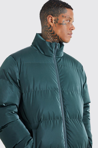 Pakistan Manufacturer Supply New Design <b>Stand</b> Breathable Solid Color Custom Waterproof Winter Puffer Jacket Men OEM Service - Product Image 3