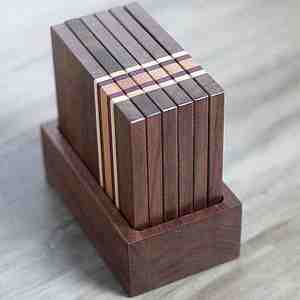 Top Selling Indian Made Walnut Mango Wood Custom Shape Handcrafted Fancy <b>Drink</b> <b>Coasters</b> - Product Image 2