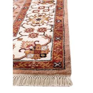 Alfombra de Seda Anudada a Mano AKPS-13003, Diseño Rectangular Abstracto con Medallón Rojo Naranja, Patrón Tabriz, para Uso en el Hogar, Entrada, Pasillo, Sala de Estar - Product Image 4
