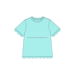 Camiseta Deportiva para Niñas de Secado Rápido, Transpirable, con Mangas y Dobladillo Festoneados para la Escuela, Correr y Uso Diario - Product Image 2