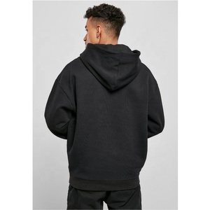 Sweat-shirt à capuche surdimensionné personnalisé en molleton 100 % coton pour homme, tendance 2024, avec logo en relief et broderie, collection hiver - Product Image 3