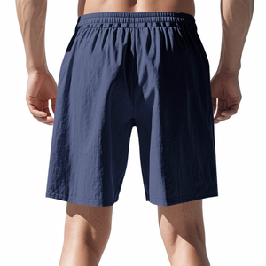 Pantalons décontractés sur mesure pour hommes, vêtements de plage de couleur unie pour l'été personnalisés pour hommes vente en gros, directement de l'usine, shorts en maille pour hommes - Product Image 3