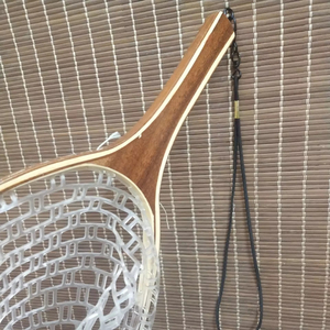 Filet en bois pour la pêche à la mouche à la truite et le tennis pour le débarquement et la capture de poissons - Product Image 1