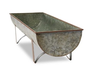Jardinera de Metal de diseño elegante en forma rectangular a granel, acabado antiguo, diseño moderno, jardinera para jardín y hogar - Product Image 5