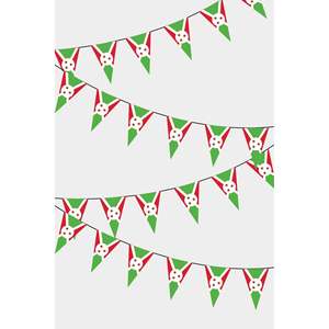 Banderas Triangulares Personalizadas de Burundi, Impresión Digital, Estilo Bandera, 3x5 pies, Material de Algodón o Plástico, Logotipo Personalizado - Product Image 1