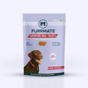 Friandises végétaliennes pour chiens les plus vendues : Bouchées de carotte et de citrouille 100g – Snack végétal premium pour une nutrition quotidienne - Product Image 1