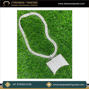 อินเดียผู้ส่งออกแฟชั่นที่น่าสนใจเครื่องประดับ 925 เงินสเตอร์ลิง 25.94 TCW ผู้ชาย Hip Hop JBL VVS Moissanite จี้เพชร - Product Image 2