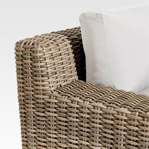 Outdoor Furniture Three Seater <b>Sofa</b> with Best Quality Teak Wood Material Wicker <b>Rattan</b> and Cushion - Kalia - Product Image 6