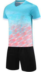 DELAWARE INDUSTRIES Ensemble de maillot de football à manches courtes, col en V, 100 % polyester, maillot 2025, impression par sublimation personnalisée pour équipe, séchage rapide - Product Image 2